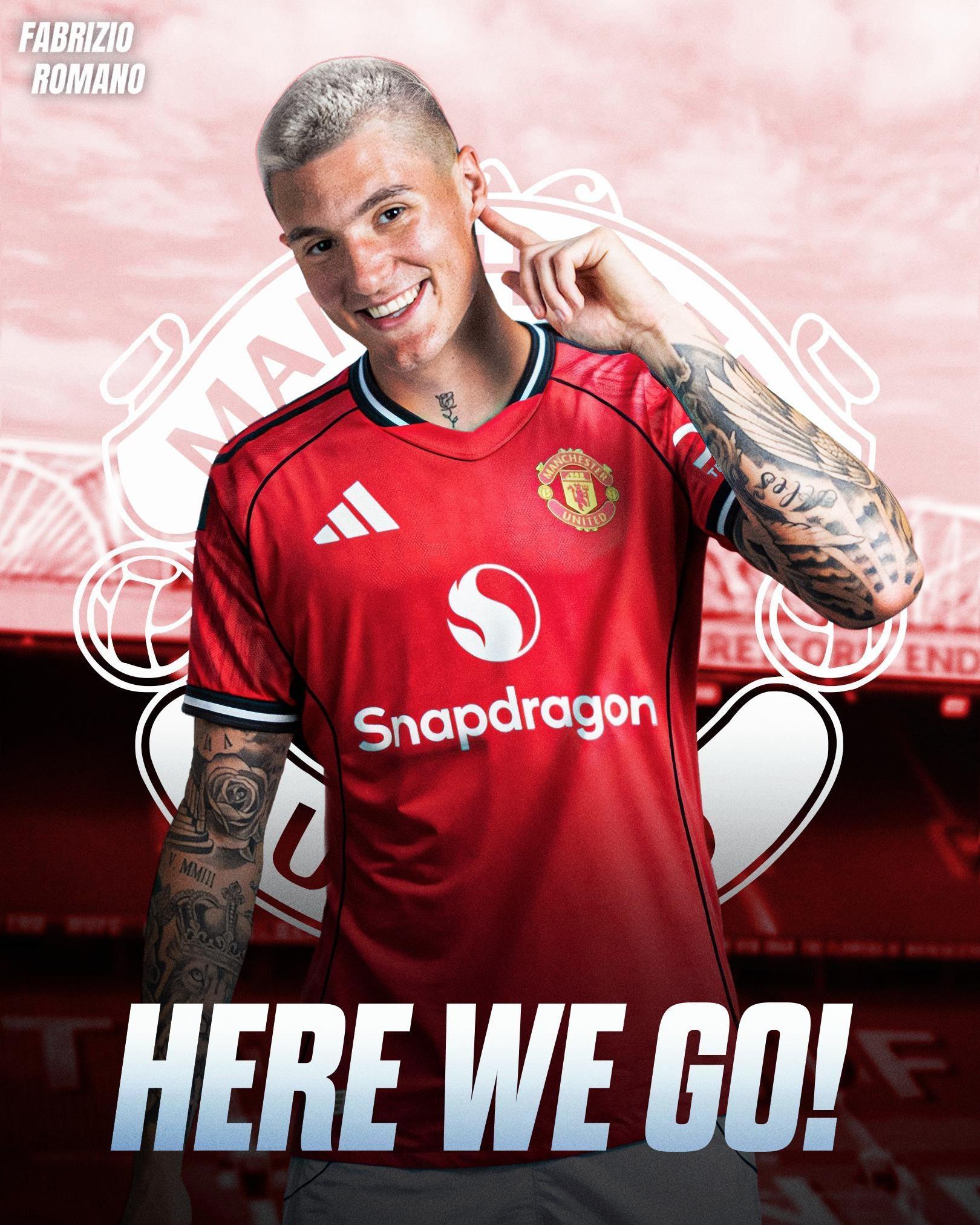 Here we go！罗马诺：曼联签下谢什科，转会费总价8500万欧