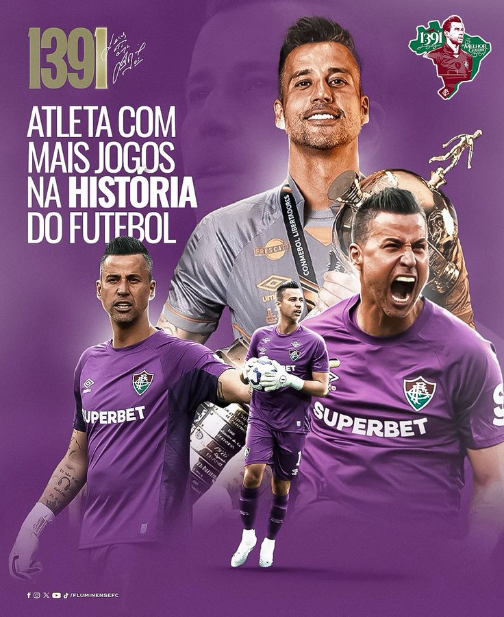 1391场！44岁的法比奥成足球历史上出场次数最多的球员